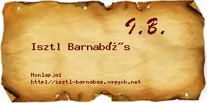 Isztl Barnabás névjegykártya