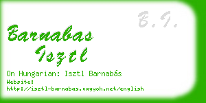 barnabas isztl business card